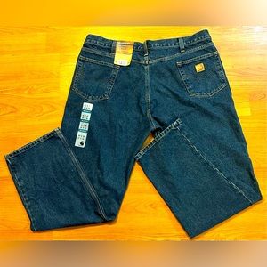 Carhartt Relaxed Fit Jeans NWT 42x32 Blue Denim ￼ Straight Leg ￼B460-DVB